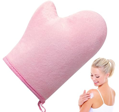 Acunny Selbstbräunungs-Handschuh - Selbstbräuner Applikator - Wiederverwendbarer & Maschinenwaschbarer Applikator Mit Daumen Ultraweiches Hilfsmittel Für Damen Herren Lotionen Mousse Gesicht