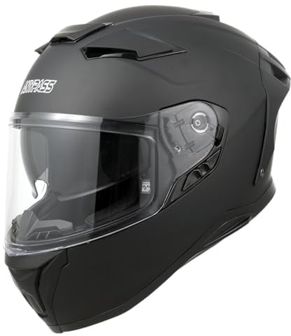 ANYPASS Motorrad Integralhelm ECE 22.06 mit Doppelvisier und UV-Schutz | waschbares Innenfutter | optimale Belüftung | kratzfestes Visier | geeignet für Langstrecken & Stadtverkehr