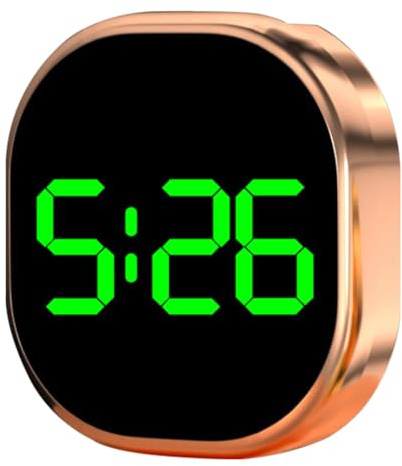 Horloge de voiture - Petite horloge numérique pour tableau de bord - Écran LCD clair - Mini affichage de l'heure LED - Horloge électronique à piles - Accessoire d'intérieur de voiture compact - Écran