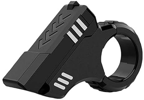 1 Pcs 3D Printed Fidget Slider Toy Gun,Fidgets Finger Toys for Adults,Stress Relief Toys,Compact and Portable,EDC Stress Relief Fidgets Spinner Desktop Toy,Finger Exercise Gadget (Silver Black)