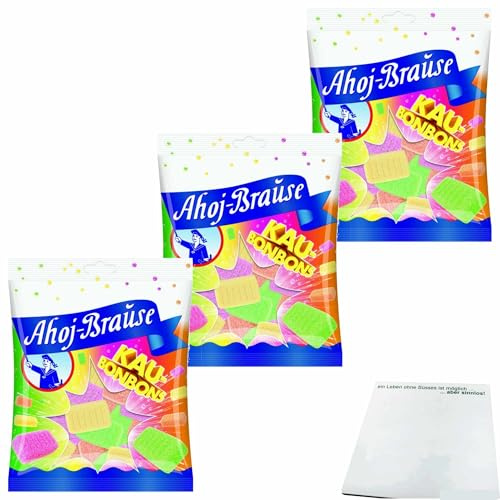 usy Bundle für Ahoj-Brause Brause Kaubonbon 3er Pack (3x150g Packung) + usy Block