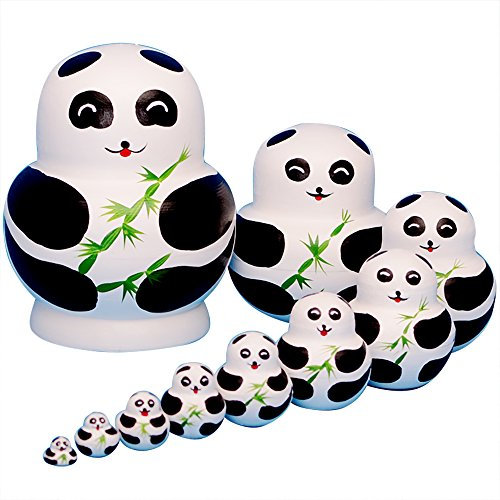 YAKELUS Matroschkas Stücken handgemacht Das Lindenholz Geschenk Spielzeug Matruschka Russian Nesting Dolls professione 002lle Matrjoschka-Marke (1093(10piece))
