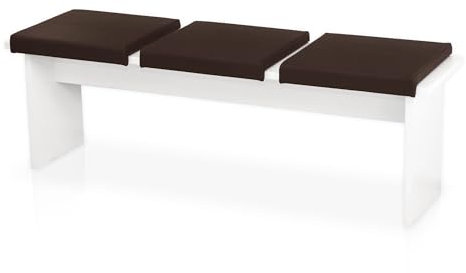 animal-design Klemmkissen für Sitzbank Sitz-Kissen 1 Leiste Kunstleder ca. B 40 cm x T 35 cm / 38 cm x H 6 cm in grau, schwarz oder braun, Farbe:braun