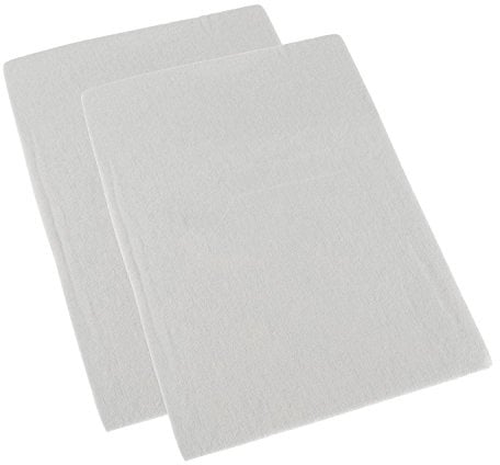 HOMESCAPES White Brushed Cotton Fitted Cot Sheet, Set of Two, Plain 100% Cotton, 60 x 120 cm