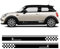 DSYCAR 1 Paar Auto Seitentür Rock Aufkleber Aufkleber Vinyl Auto Aufkleber Zubehör-Styling für Mini Cooper R50 R52 R53 R56 R57 R58 R59 F55 F56 F54 F60 R60 R61 (Schwarz)