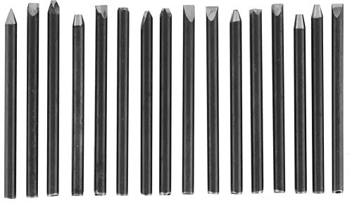 01 02 015 Kit de Equipo de Cincel Resistente para Cincel de Yunque de Joyería, Cincel, Duradero para Herramientas de Orfebrería de Joyería Tallada a Mano de Bricolaje(16 Palos)