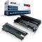 Print-Klex GmbH & Co.KG Office Plus Serie kompatible Tonerkartusche & Trommel für Brother TN2000 & DR2000 DCP 7010 DCP 7010 L DCP 7020 DCP 7025 TN-2000 DR-2000 DR 2000 Farblos Schwarz