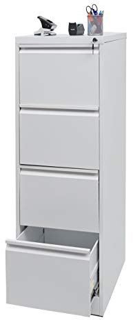 Mendler Armoire à dossiers Suspendus HWC-H16 134x46x62cm Blanc