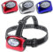 ANTEVIA - Lampe frontale LED rouge avec sangles réglables |5 LEDS ultra puissantes | PLUS DE 20 MODÈLES | Matière : Aluminium | Torche à piles | Lecture de poche | Couleur : Rouge (Lokys rouge)