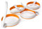 STIRLEX Eierring-Set, 10,2 cm, 4 Stück, runde Silikon-Spiegelei-Ringformen, Formen für Pfannkuchen, Hamburger-Patty-Maker, Eierring für Camping und Grill, Weiß