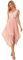 Ever-Pretty Robe de Soirée Asymétrique au Genou Femme Double Col-V sans Manche en Dentelle Mousseline de Soie Rose 52