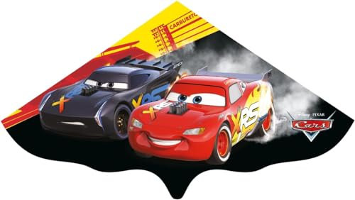 Günther Flugspiele 1182 - Einleiner-Drachen Disney Lightning McQueen, ca. 115 x 63 cm, Kinderdrachen aus robuster PE-Folie, für Kinder ab 4 Jahren, inkl. Griff und Drachenschnur