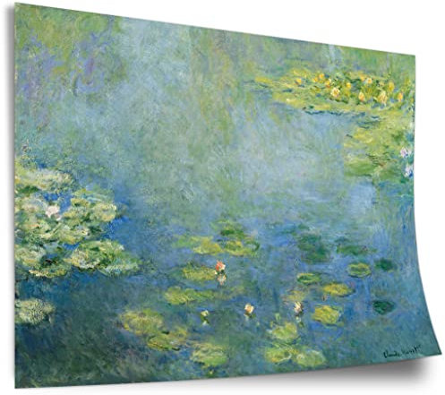 Printistico Poster Claude Monet - Seerosen Kunstdruck ohne Rahmen, Wandbild - A4, A3, A2, A1, A0, XXL - Wohnzimmer, Schlafzimmer, Küche, Deko