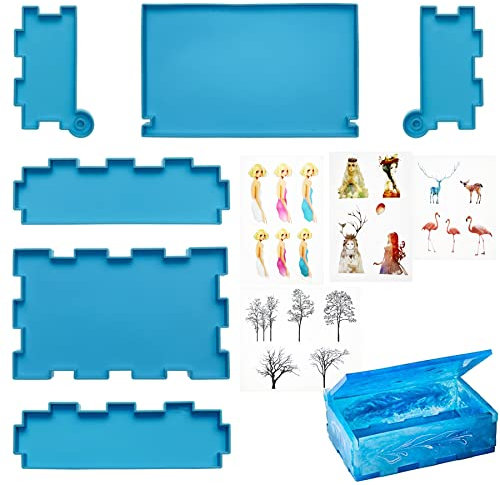 Yayatty Jewelry Box Epoxidharz Formen, Kasten Silikonform Gießform Silikonform Epoxidharz für Bastelarbeiten, Heimdekoration