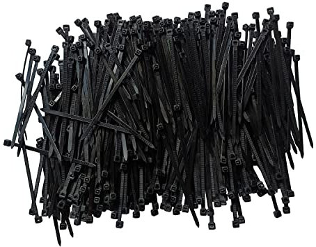 BBDOU Kabelbinder 10,2 cm 1000 Stück, Schwarz, Nylon, Selbstschließend, 8,2 kg Zugfestigkeit