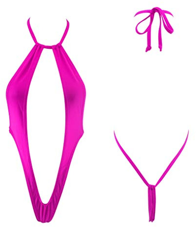 SHERRYLO Différents styles sauvages multicolores Micro bikini pour la plage, le bronzage, fuchsia