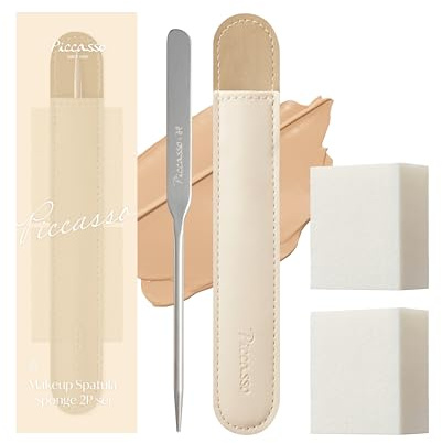 Piccasso Makeup Spatula + Sponge 2P Set For Makeup