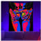 Psychedelic WandtüCher UV-Reaktion Schwarzlicht Wandteppich menschlicher Psychedelischer leuchtender Wandteppich Schlafzimmer Schlafsaal Dekoration Wandbehang Poster Hintergrund Tuch (Size : 73X95CM/