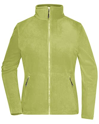 James & Nicholson Damen Microfleece Jacke - Leicht taillierte Jacke aus Anti-Pilling Microfleece | Farbe: lime-green | Grösse: XL