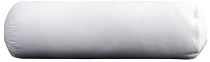 MISSMAO Kopfkissen Nackenrolle Kissen Nackenkissen Kissenrolle als Rückenstützkissen und Kniekissen Verschiedene Längen,Weiss,20X60cm(600g)