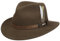 Stetson Sardis Westernhut Damen/Herren - Made in USA Ledergarnitur Hüte Jägerhut mit Lederband Frühling-Sommer Herbst-Winter - L (58-59 cm) Dunkelbraun