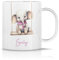 iCaseDesigner Personalised Childrens Polymer Mug - Cute Baby Elephant on a Swing - Pink Theme