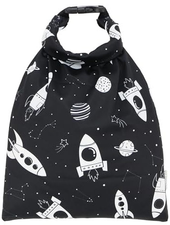 ZEACCT Bolsa Impermeable para Ropa Húmeda/Seca con Hebilla, Bolsa Impermeable Lavable Y Reutilizable para Pañales Húmedos, Bolsa para Trajes de Baño Mojados, Bolsa para Pañales Húmedos/Secos(Negro)