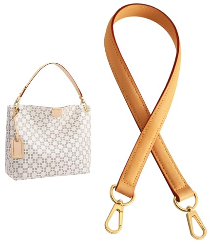 jiesinlov Vachetta Leder Ersatz Riemen Handtasche Schulterriemen für Gracefull Taschen (Länge:65cm,Breite:1.8cm-Bienenwachs)