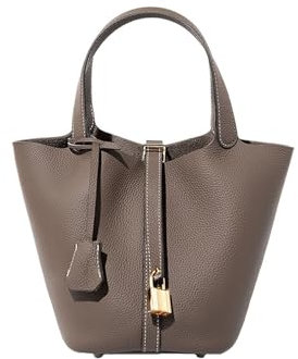 Echt-Leder Vintage Beuteltasche ,Groß Hobo Tote Bag,Umhängetasche,Handtasche für Schule, Reisen, Einkaufen, Arbeit(Gray)