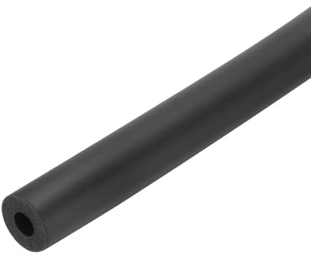 sourcing map Pipe Insulation Foam Tube 13mm ID x 31mm OD 0.85m Foam Tubing Heat Insulated Pipe for AC Unit Handle Grip Water Pipe Freeze Protection - 1-1/4 x 1/2/Black