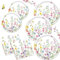 Wildflower Party Decorations Tableware Set, Includes Floral Plates and Napkins for Spring Picnic Birthday Baby Shower Garden Tea Party Serves 16 (Wildflower)