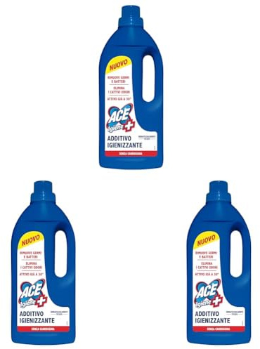 ACE IGIENE + Liquido – Additivo Igienizzante senza Candeggina, Flacone da 900 ml (Confezione da 3)