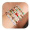ORAZIO 6 Stück Weihnachtsarmband Damen Mädchen Perlen Armbänder Set Weihnachtsschmuck Stapelbare Schmuck Weihnachten Damen Armband Frauen