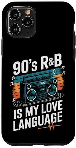 Hülle für iPhone 11 Pro 90's R&B Is My Love Language Boombox Design for Music Lovers