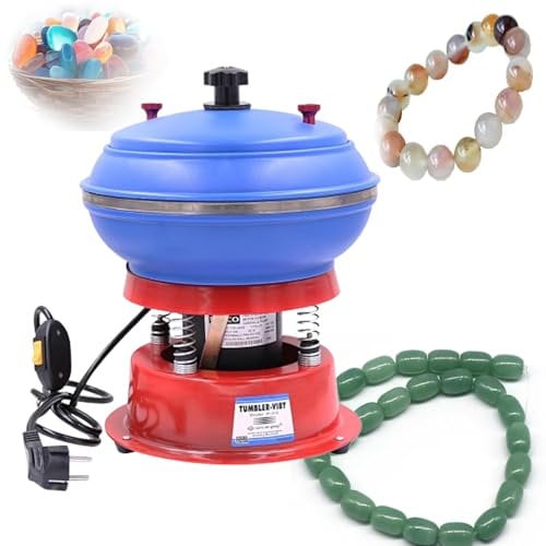 YEJULMRH Electric Vibratory Tumbler, Diameter 240mm, 130W Bowl Tumbling Polishing Machine, Jewelry Equipment Vibratory Tumbler Polishing Machine, for Grinding Workpiece Surface Jewelry Polishing