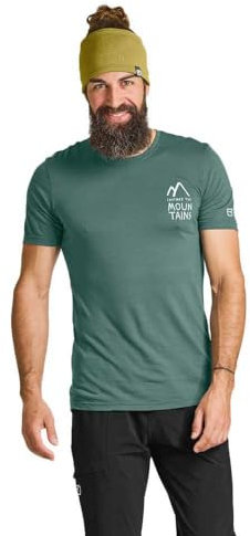 ORTOVOX 120 COOL TEC MTN Duo TS M - Schnell trocknendes, leichtes und strapazierfähiges Merino-Shirt mit Kühleffekt - GRÜN - Herren - M