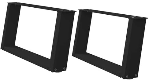 vidaXL Couchtischbeine U-Form 2 Stk. Schwarz 70x(30-31) cm Stahl