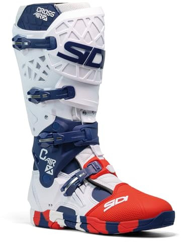 Sidi Stivali Crossair X Off-Road, bianco/blu marino/rosso, 44.5 EU