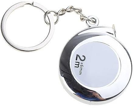 Kleines Maßband, Schlüsselanhänger, einziehbar, 1,8 m, 2 m, Taschenbandmaß mit klarer Markierung für Zuhause