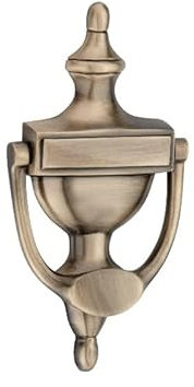 Infinity Decor Victorian Antique Brass 6” Urn Style Door Knocker – High Quality Solid Brass Door Knocker for Front Entrance Door Gate Furniture’s