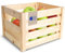 Creative Deco Faltbare Holzkiste Klappkiste mit Schlitzen | 34,5 x 29,5 x 23,5 cm | Einfache Montage ohne Werkzeug | Aufbewahrungsbox Obstkiste Gemüse | Holzbox, Geschenkbox, Spielzeugkiste, Klappbox
