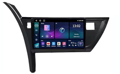 Android 13 2 DIN Car Radio Stereo para Toyota Corolla 11 Auris E180 2017 2018 2019 9 Pulgadas Autoradio con Carplay navegación GPS cámara de respaldo RDS USB FM AHD controles en el volante(S10 2+32G)