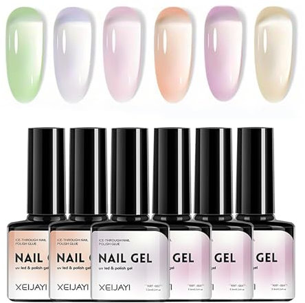 GZSYY UV Nagellack Jelly Gel Nail Polish 6PCS Gel Lacke für UV Lampe Gelnagellack Set
