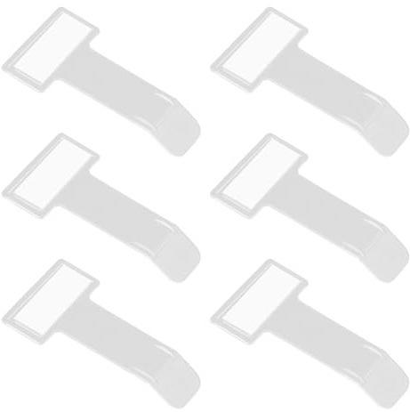 Kuugeo Support Carte Handicapé Pare Brise,Support Carte VTC,6 Pièces Porte Document Voiture, Support Carte Pare-Brise Porte-Carte Auto Clip de Carte Indépendant Support de Document Auto (Transparent)