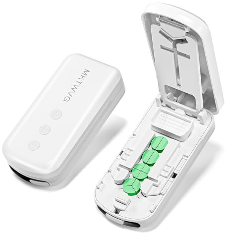 Pill Cutter for Small Pills, Pill Splitter for Tiny Pills - Precisely Cuts into 1/2, 1/3, 1/4 | Portable & Easy-Grip Design