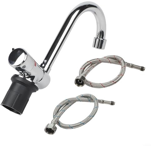 Robinet d'eau pour camping-car, robinet d'eau chaude et froide pliable pour caravane, cuisine, salle de bain