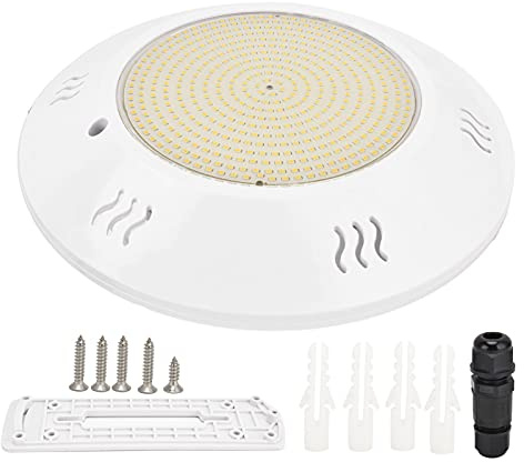 Kuuleyn Inground Pool Light, Farbwechsel Unterwasser -Schwimmbad, SMD 2835 LED Pool Light IP68 FullResin Kleber Wallmounted Unterwasserlicht für Hotel Courtyard AC 12V (25w)