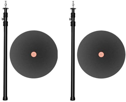 2PCS Round Base Monopod Camera/Studio Light Stand for Photography, Tripod Compatible
