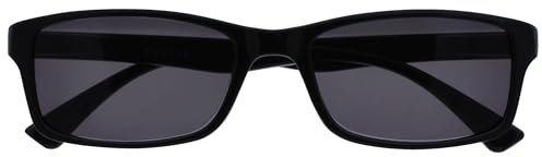 OPULIZE PEP Lesebrille Schwarz Sonnen-Leser UV400 Designer Stil Herren Damen Lesehilfe S92-1 +1.00
