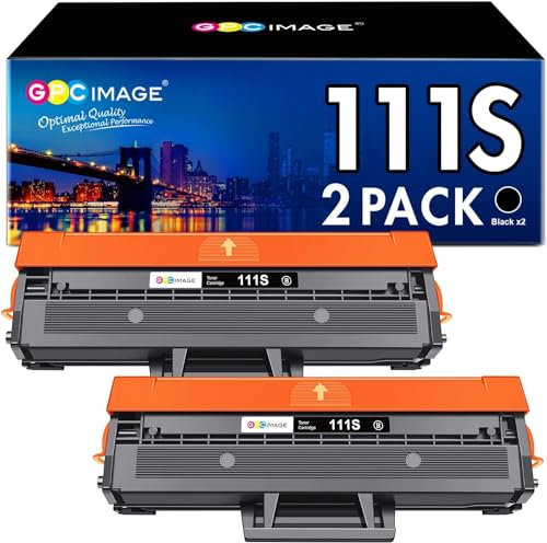 GPC IMAGE MLT-D111S Toner Kompatibel für Samsung D111S MLT-D111L Schwarz Druckerpatrone für Samsung Xpress M2070w Toner M2070 M2026W M2026 M2070FW M2020 M2022W M2022 M2070F (Schwarz, 2er-Pack)